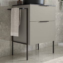 Yamagata 500mm (W) x 830mm (H) x 252mm (D) WC Unit - Matt Latte