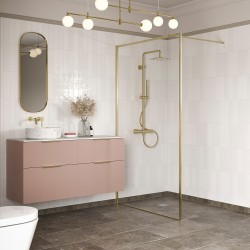 Yamagata 500mm (W) x 830mm (H) x 252mm (D) WC Unit - Matt Antique Rose