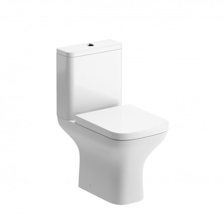 Parma Close Coupled Open Back WC & Wrapover Soft Close Seat