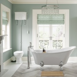 Bari Close Coupled WC With Brushed Brass Finish & Soft Close Seat