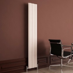 Carisa Step White Aluminium Radiator - 280 x 1800mm - Installed