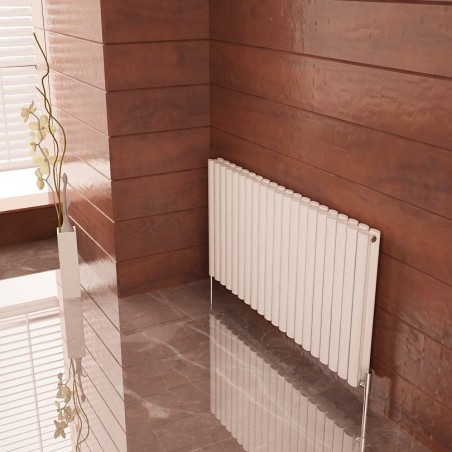 Carisa Tallis Double White Aluminium Radiator - 1190 x 600mm