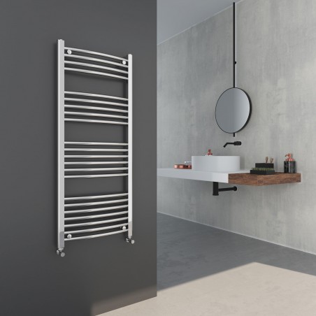 Curved Chrome Towel Rail - 500 x 1200mm