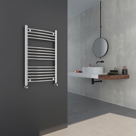 Curved Chrome Towel Rail - 600 x 800mm