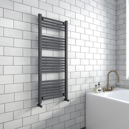 Straight Anthracite Towel Rail - 500 x 1200mm