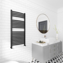 Emperor Black Designer Towel Rail - 500 x 1100mm