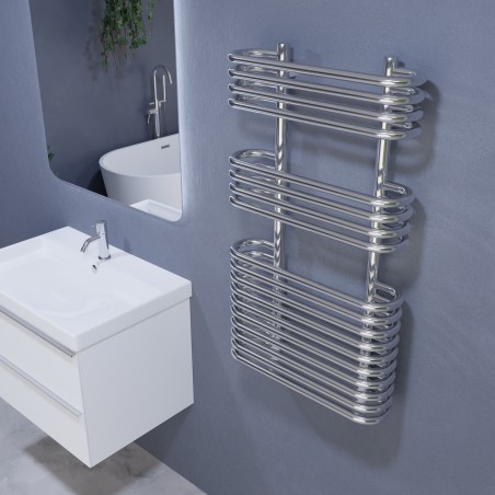 Napoleon Chrome Designer Towel Rail - 500 x 900mm