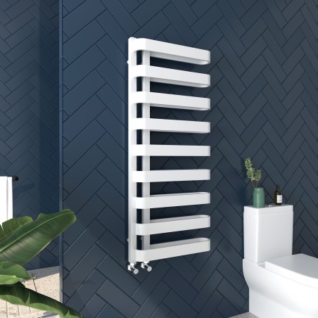 Claro White Designer Towel Rail - 500 x 1300mm