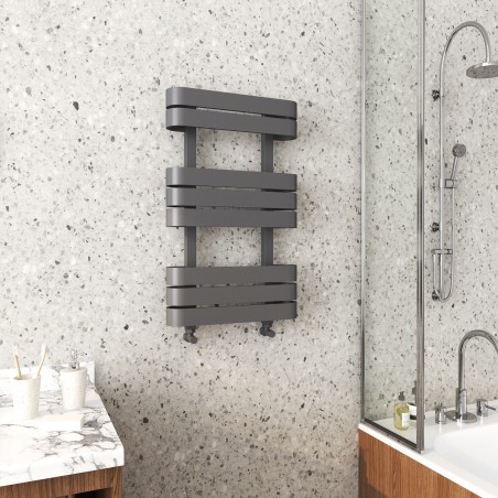 Claro Anthracite Designer Towel Rail - 500 x 850mm