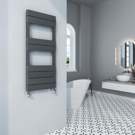 Regent Anthracite Designer Towel Rail - 500 x 1000mm