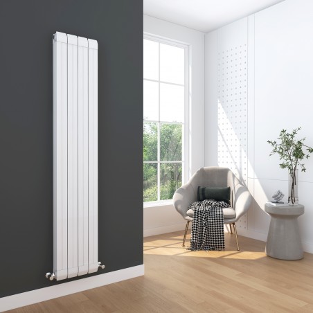 Princess White Aluminium Radiator - 318 x 1800mm