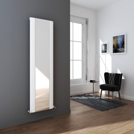 Supreme White Aluminium Mirror Radiator - 470 x 1700mm