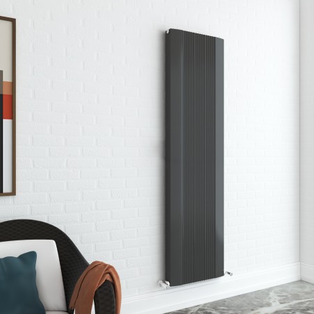 Supreme Anthracite Aluminium Radiator - 470 x 1800mm Double