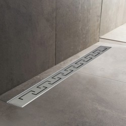 Aztec Design Rectangular Stainless Steel Wetroom Drains - Insitu