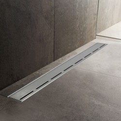 Dotted Line Rectangular Stainless Steel Wet Room Drains - Insitu