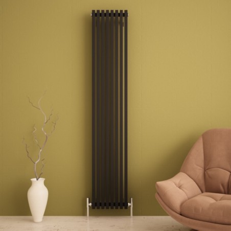 Carisa Sophia Black Aluminium Radiator - 331 x 1800mm