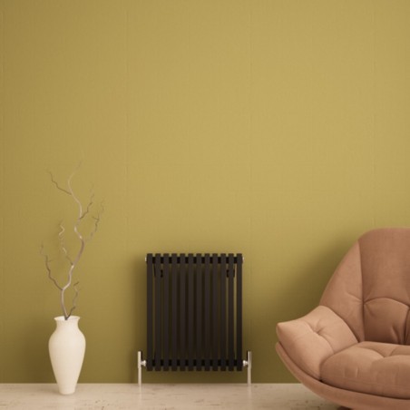 Carisa Sophia Black Aluminium Radiator - 499 x 600mm