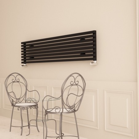 Carisa Sophia Black Aluminium Radiator - 1800 x 331mm