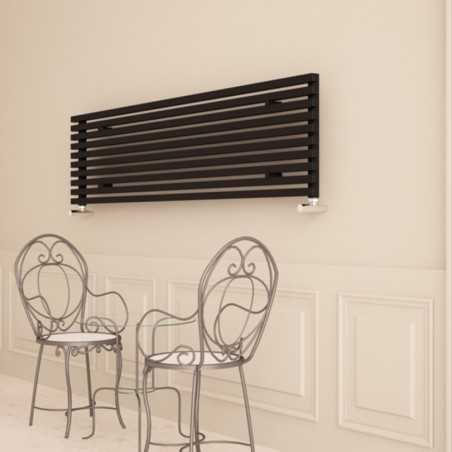 Carisa Sophia Black Aluminium Radiator - 1800 x 415mm