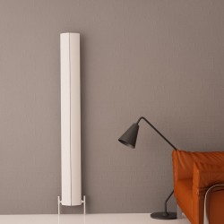Carisa Nixie White Aluminium Radiator - 205 x 1800mm - Installed