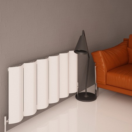 Carisa Nixie White Aluminium Radiator - 1255 x 600mm