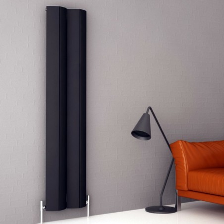 Carisa Nixie Black Aluminium Radiator - 415 x 1800mm