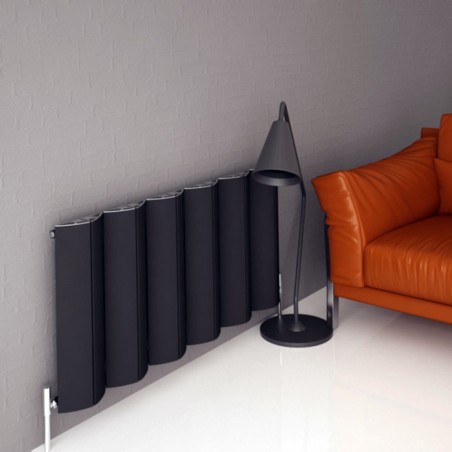 Carisa Nixie Black Aluminium Radiator - 1255 x 600mm