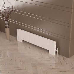 Carisa Elvino Floor White Aluminium Radiator - 995 x 300mm - Installed