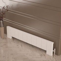 Carisa Elvino Floor White Aluminium Radiator - 1245 x 300mm - Installed