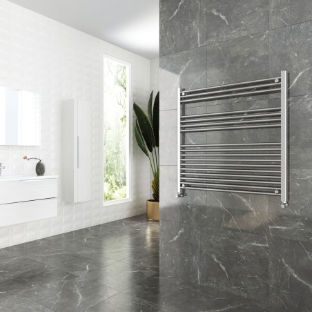 Straight Chrome Towel Rail - 900 x 900mm