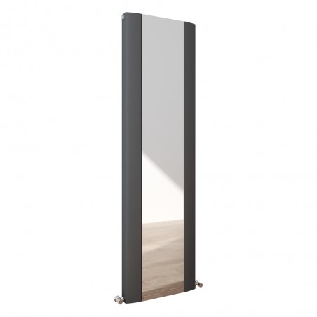 Supreme Anthracite Aluminium Mirror Radiator - 470 x 1700mm Double