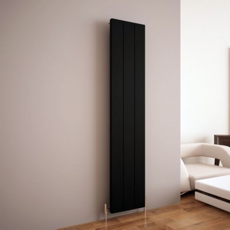 Carisa Elvino Black Aluminium Radiator - 370 x 1800mm