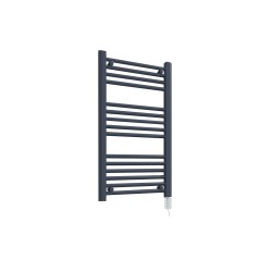 Straight Anthracite Towel Rail - 400 x 800mm  - 150w Thermostatic Option