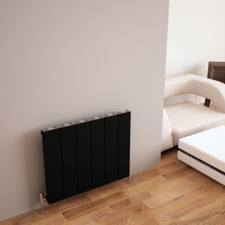 Carisa Elvino Black Aluminium Radiator - 745 x 600mm