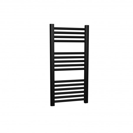 Straight Black Towel Rail - 400 x 800mm