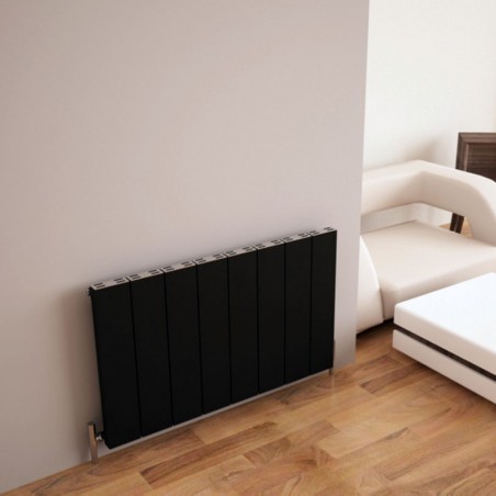 Carisa Elvino Black Aluminium Radiator - 995 x 600mm