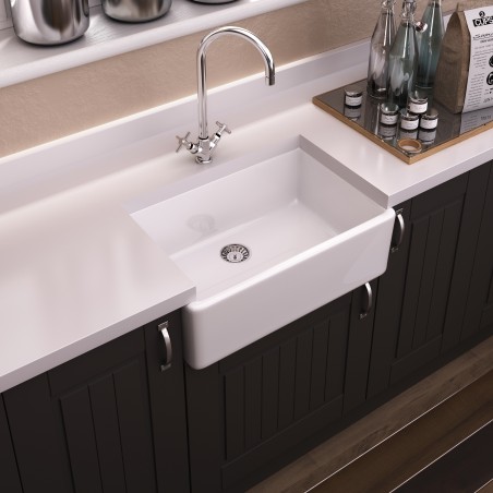 Fireclay Butler Sink 595 x 450 x 220mm