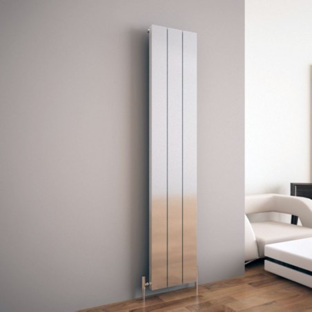 Carisa Elvino Polished Aluminium Radiator - 370 x 1800mm