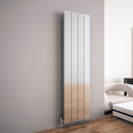 Carisa Elvino Polished Aluminium Radiator - 495 x 1800mm