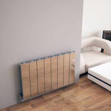 Carisa Elvino Polished Aluminium Radiator - 995 x 600mm