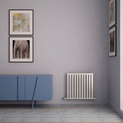 Carisa Sarp Brushed Stainless Steel Radiator - 590 x 600mm - Installed