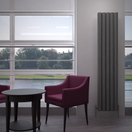 Carisa Vesta Metallic Grey Aluminium Radiator - 370 x 1800mm