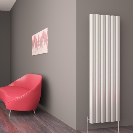 Carisa Otto Polished Aluminium Radiator - 475 x 1800mm