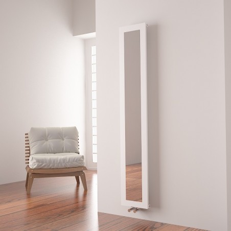 Carisa Quadro White Aluminium Mirror Radiator - 280 x 1800mm