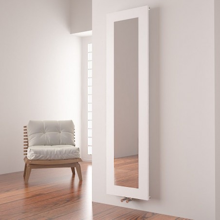 Carisa Quadro White Aluminium Mirror Radiator - 470 x 1800mm