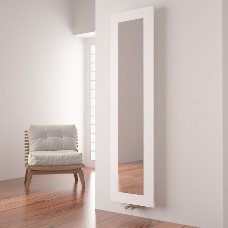 Carisa Quadro White Aluminium Mirror Radiator - 470 x 1800mm