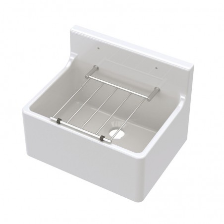 Fireclay Sinks Fireclay Cleaner Sink with Grid 515 x 382 x 393mm