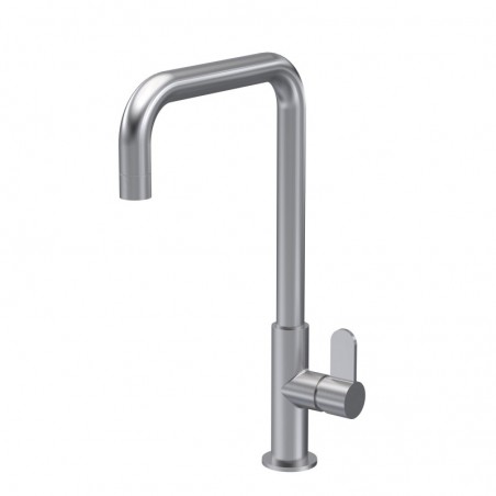 Taps Kosi Mono Basin Single Lever Square Basin Tap & Rinser - Brushed Nickel