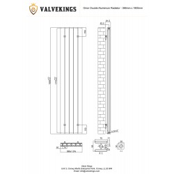 Orion Anthracite Aluminium Radiator - 366 x 1800mm - Tech