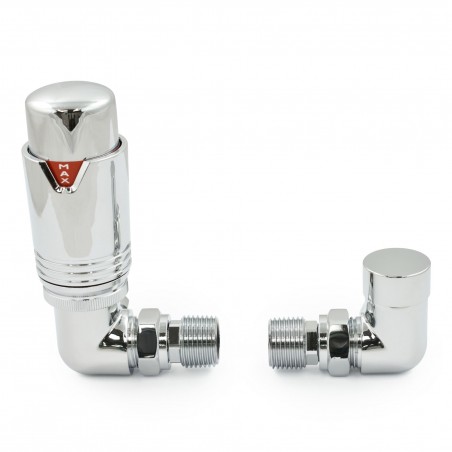 Echo Corner Thermostatic Radiator Valves - Chrome